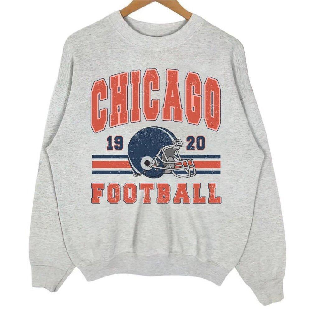 Chicago Bears Crewneck Sweatshirt Retro Style Football Sweater